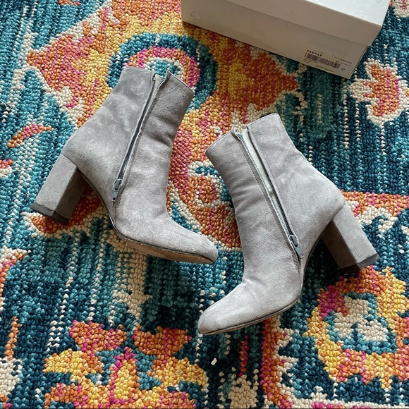 Maryam Nassir Zadeh Blue Suede Ankle Boots - Picture 2 of 4